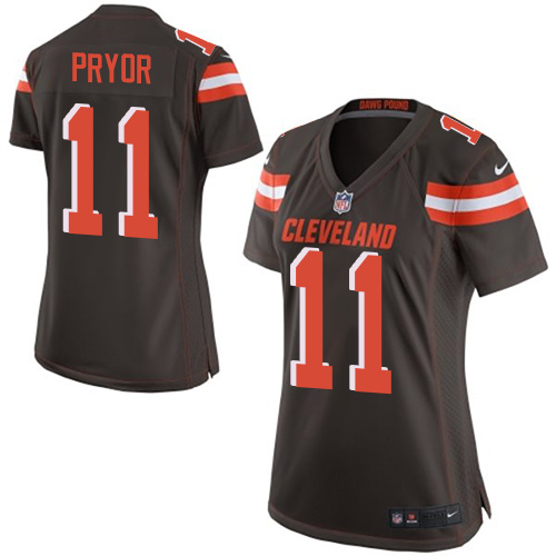 Women's Game Terrelle Pryor Nike Jersey Brown Home - #11 NFL Cleveland Browns